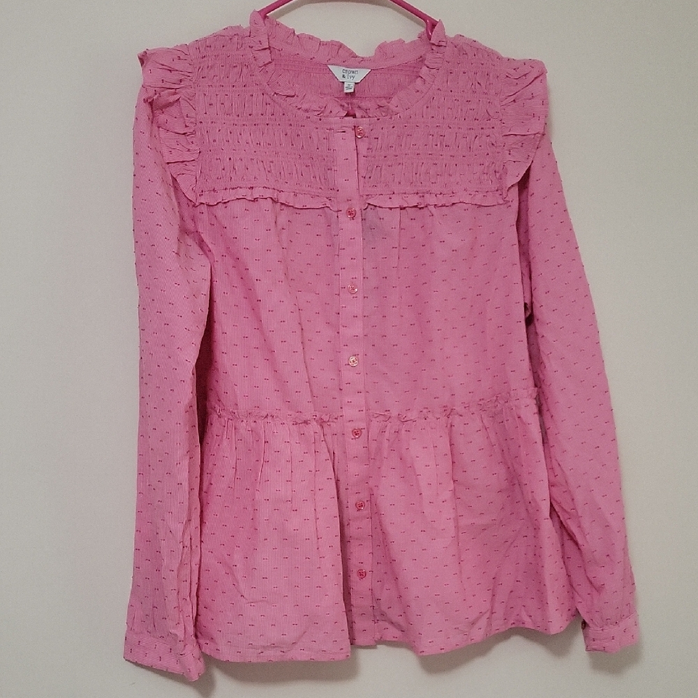 Crown & Ivy Pink Rave Fashion Top